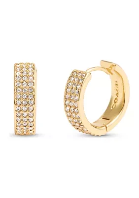 Pavé Huggie Earrings