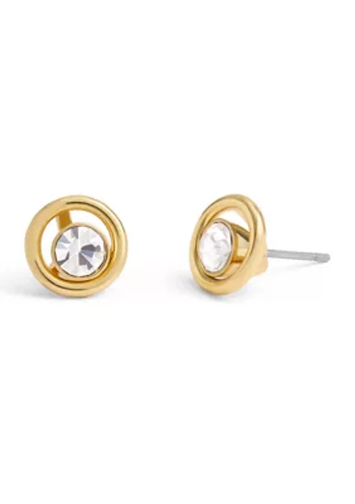 Convertible Halo Stone Stud Earrings