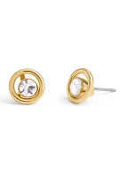 Convertible Halo Stone Stud Earrings