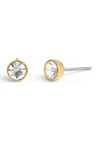 Convertible Halo Stone Stud Earrings