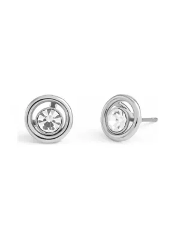 Convertible Halo Stone Stud Earrings