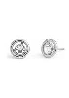 Convertible Halo Stone Stud Earrings