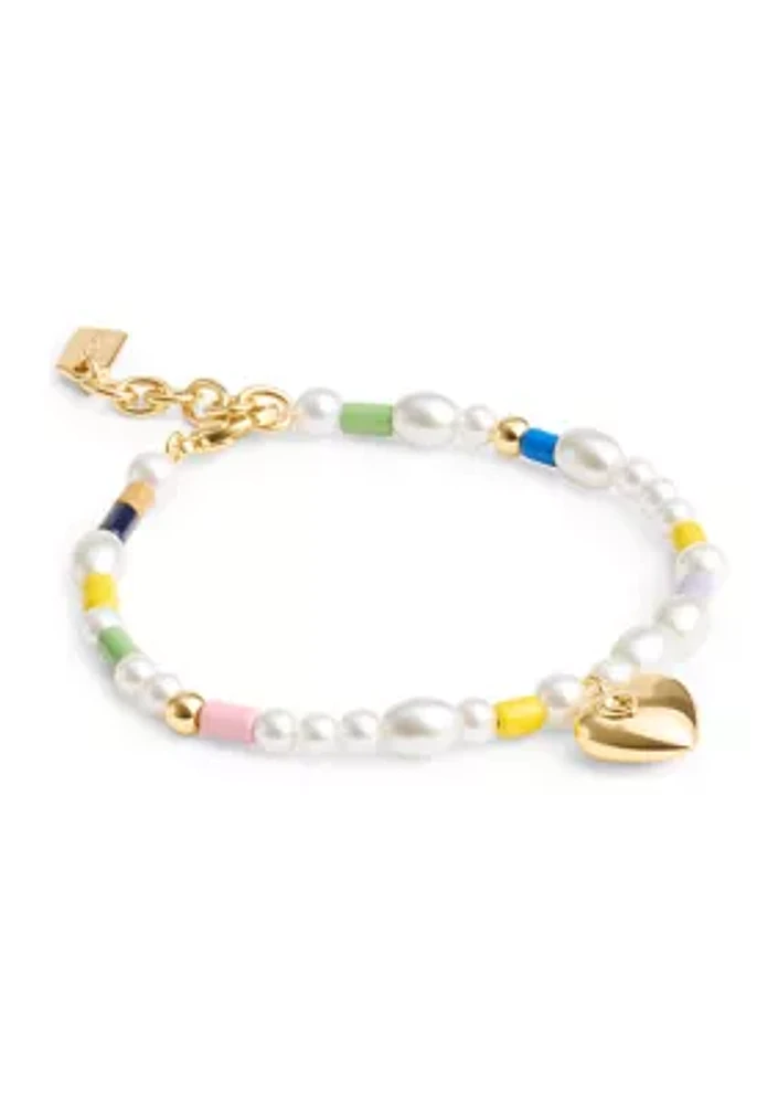 Signature Heart Pearl Bracelet