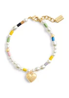 Signature Heart Pearl Bracelet