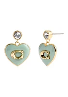 Signature Heart Drop Earrings