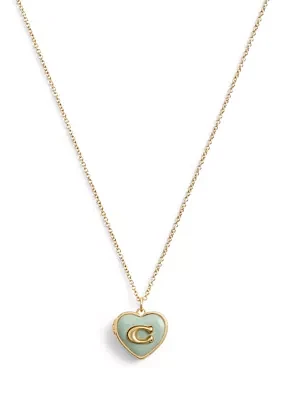 Signature Heart Locket Pendant Necklace