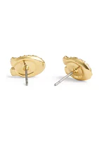 Signature C Pavé Turnlock Stud Earrings