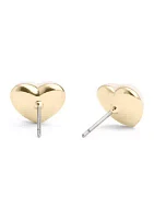 Signature Enamel Heart Stud Earrings