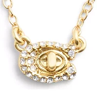 Signature C Pavé Turnlock Pendant Necklace