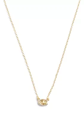 Signature C Pavé Turnlock Pendant Necklace