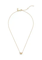 Signature C Pavé Turnlock Pendant Necklace