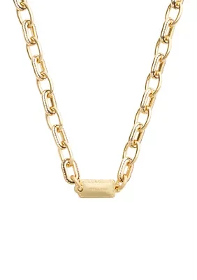 Signature Stitched Chain Collar Necklace