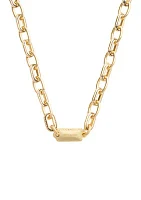 Signature Stitched Chain Collar Necklace