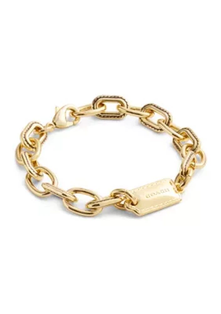 Signature Stitched Chain Link Bracelet