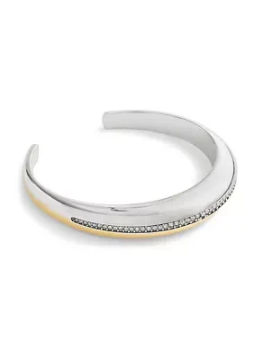 Signature Pavé Tubular Cuff Bracelet