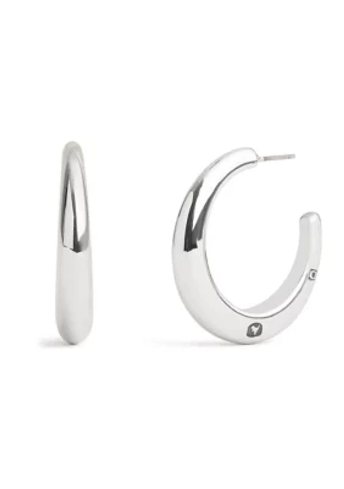 Signature Hallmark Tubular Hoop Earrings