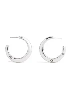 Signature Hallmark Tubular Hoop Earrings