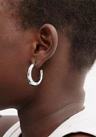 Signature Hallmark Tubular Hoop Earrings