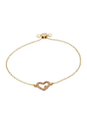 Signature Pavé Heart Slider Bracelet