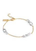 Signature Pavé Interlocking C Strand Bracelet