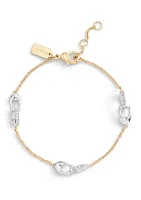 Signature Pavé Interlocking C Strand Bracelet