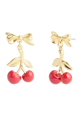 Cherry Cluster Drop Earrings