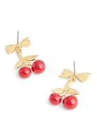 Cherry Cluster Drop Earrings