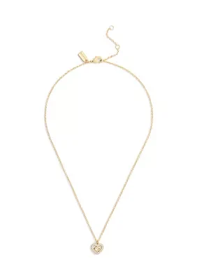 Signature C Pavé Heart Pendant Necklace