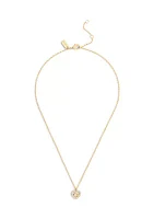 Signature C Pavé Heart Pendant Necklace