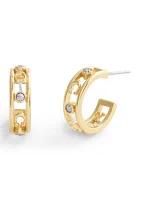 Signature C Open Hoop Earrings