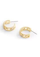 Signature C Open Hoop Earrings