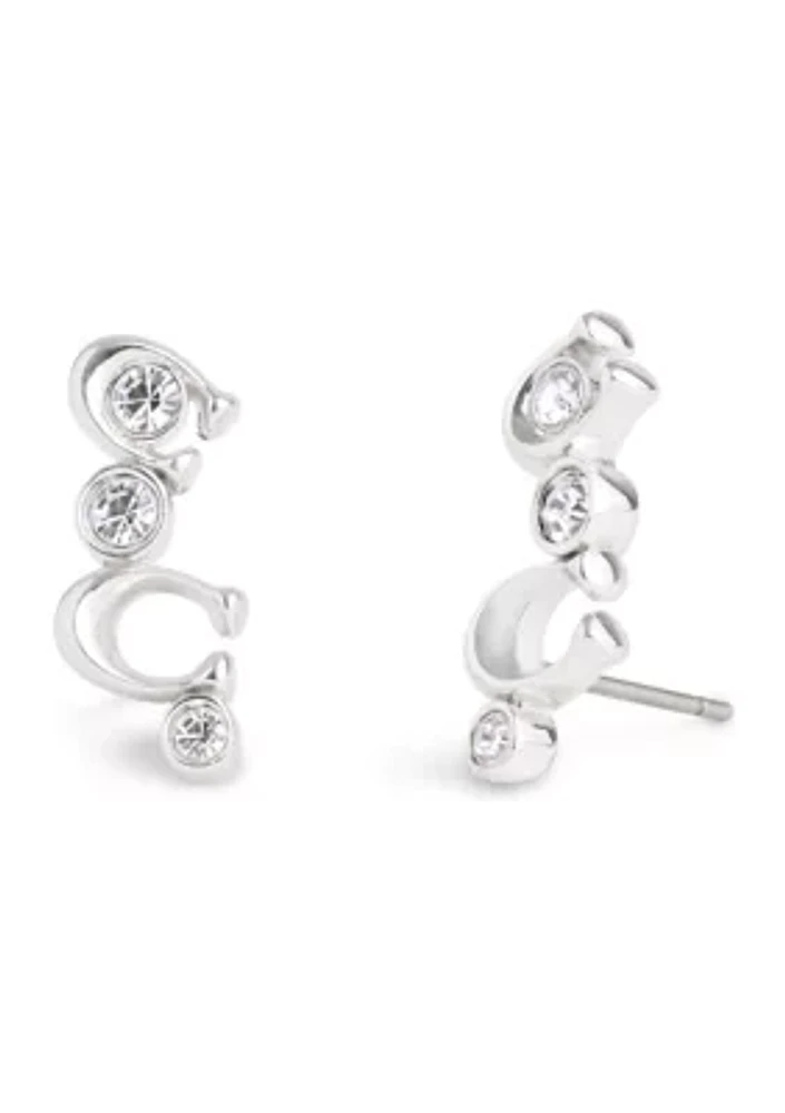 Signature C Stone Crawler Earrings