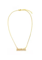 Gold Plated Pearl Mom Necklace