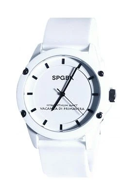 Unisex Country Club White Silicone Band Watch - 44 Millimeter