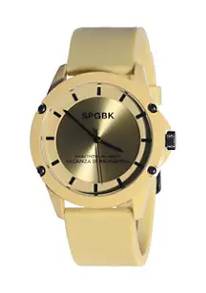 SPGBK   Unisex Hilliard Tan Silicone Band Watch - 44 Millimeter