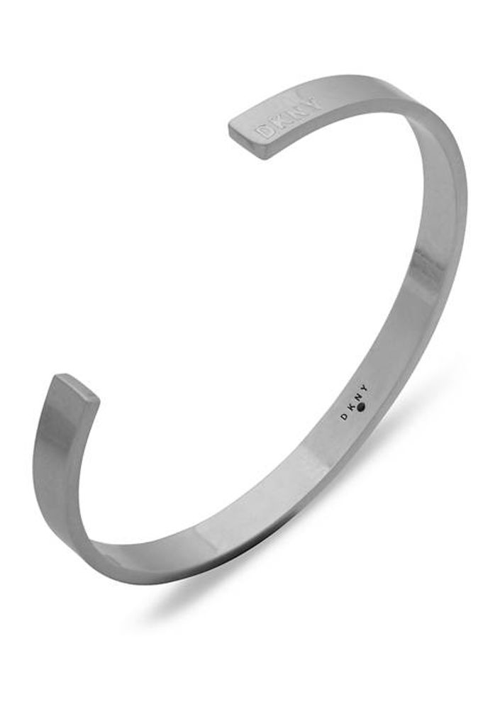 Silver-finished Steel Cuff Bracelet