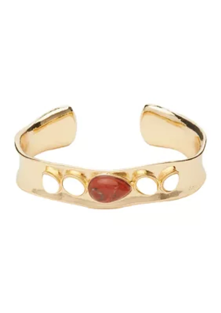 Gold Tone Cuff Bracelet