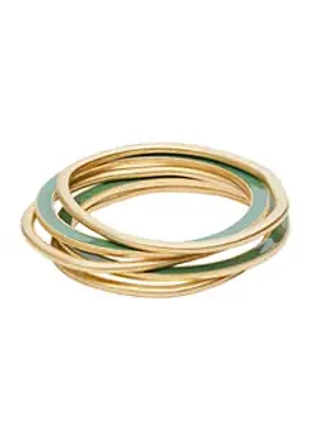 Belk Gold-Tone 5 Pack Bangle Bracelets