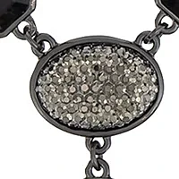 Hematite Jet Multi Stone Y-Necklace