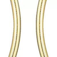 Gold Tone Cubic Zirconia Hoop Earrings