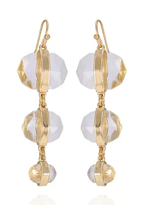 14K Plated Crystal Drop Earring