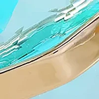 Aqua Wire Cuff Bracelet in 14K Gold Plated Metal