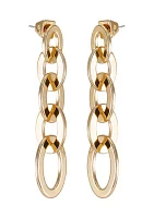 Link Drop Earrings in 14K Gold Plated Metal