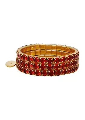 Gold Tone Stretch Bracelet Set