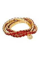 Gold Tone Stretch Bracelet Set