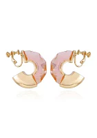 14K Plated Clip Hoop Earrings