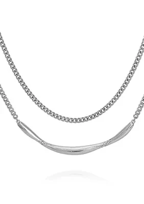 Silver Tone Layered Necklace