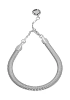 Silver Tone Snake Chain Bracelet