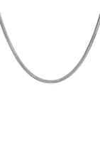 Silver Tone Snake Chain Necklace