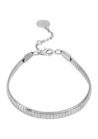 Silver Flat Chain Bracelet